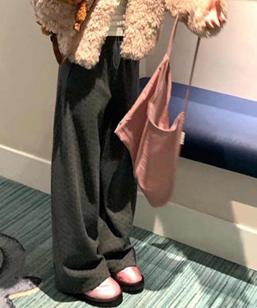 GLAMOROUS JANE（グラマラスジェーン）の「ドット柄ジャガードスウェットパンツ（スウェットパンツ・レディース・ブラック/グレー・L/M）」の15枚目の写真