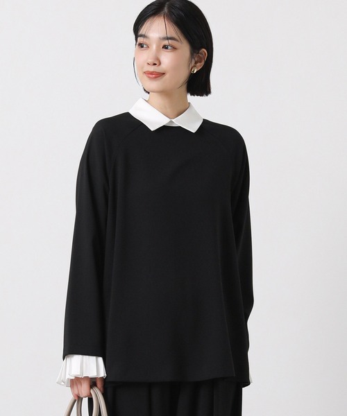 margaux（マルゴー）の「襟付きカフスＳＥＴブラウス（シャツ/ブラウス・レディース・ブラック/ライトグレー・FREE）」の7枚目の写真