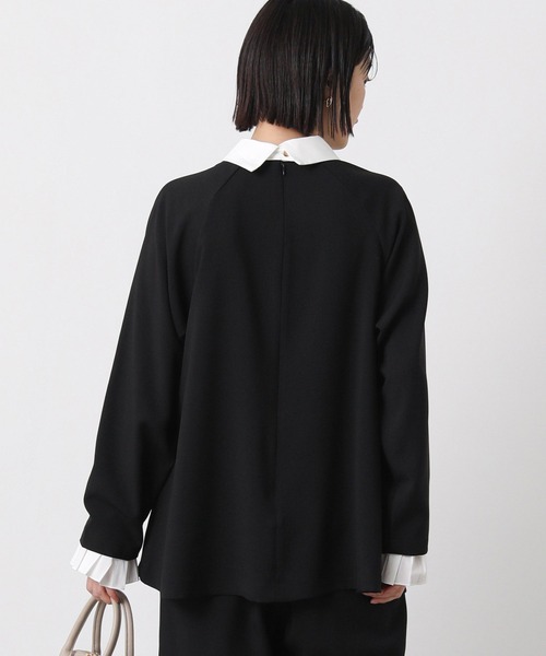 margaux（マルゴー）の「襟付きカフスＳＥＴブラウス（シャツ/ブラウス・レディース・ブラック/ライトグレー・FREE）」の9枚目の写真