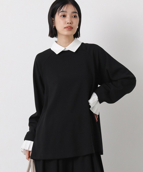 margaux（マルゴー）の「襟付きカフスＳＥＴブラウス（シャツ/ブラウス・レディース・ブラック/ライトグレー・FREE）」の10枚目の写真