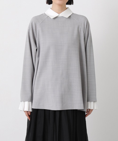 margaux（マルゴー）の「襟付きカフスＳＥＴブラウス（シャツ/ブラウス・レディース・ブラック/ライトグレー・FREE）」の20枚目の写真