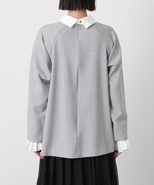 margaux（マルゴー）の「襟付きカフスＳＥＴブラウス（シャツ/ブラウス・レディース・ブラック/ライトグレー・FREE）」の21枚目の写真
