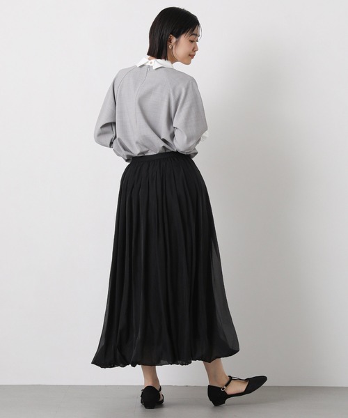 margaux（マルゴー）の「襟付きカフスＳＥＴブラウス（シャツ/ブラウス・レディース・ブラック/ライトグレー・FREE）」の14枚目の写真