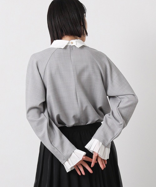 margaux（マルゴー）の「襟付きカフスＳＥＴブラウス（シャツ/ブラウス・レディース・ブラック/ライトグレー・FREE）」の18枚目の写真