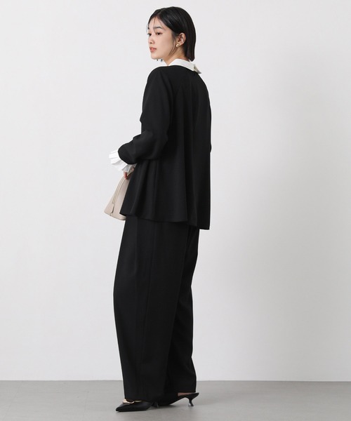 margaux（マルゴー）の「襟付きカフスＳＥＴブラウス（シャツ/ブラウス・レディース・ブラック/ライトグレー・FREE）」の4枚目の写真