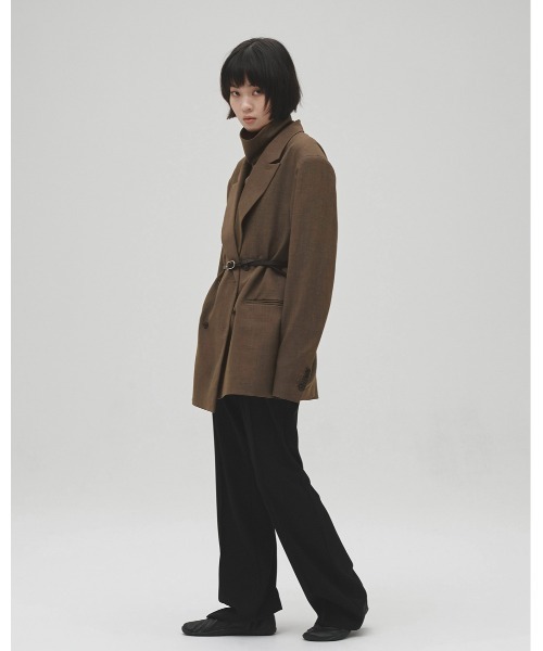 TODAYFUL(トゥデイフル)の「Twill Double Jacket(テーラードジャケット・レディース・ブルー系その他/グレイッシュベージュ/ブラック・38inch/36inch)」の5枚目の写真