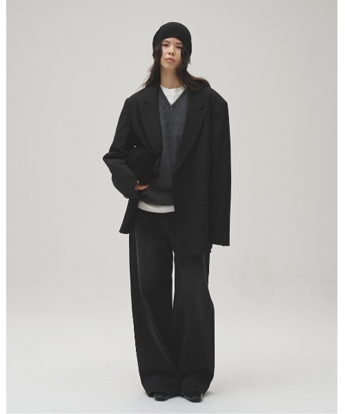 TODAYFUL(トゥデイフル)の「Twill Double Jacket(テーラードジャケット・レディース・ブルー系その他/グレイッシュベージュ/ブラック・38inch/36inch)」の9枚目の写真