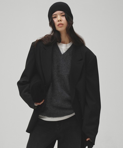 TODAYFUL(トゥデイフル)の「Twill Double Jacket(テーラードジャケット・レディース・ブルー系その他/グレイッシュベージュ/ブラック・38inch/36inch)」の12枚目の写真