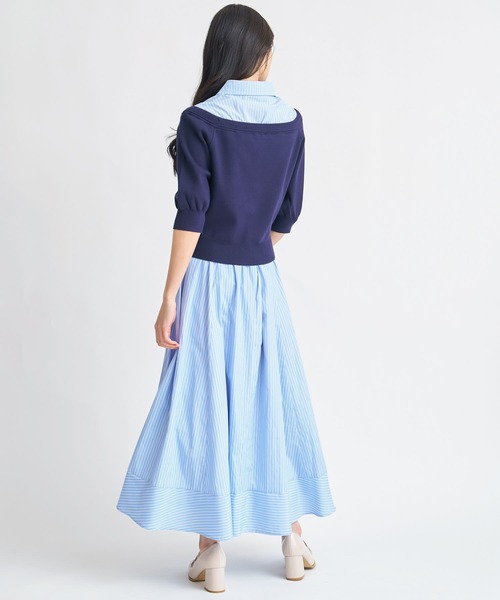 NOELA（ノエラ）の「ストライプフレアスカート（スカート・レディース・ベージュ/オフホワイト/ブルー・S/M）」の15枚目の写真