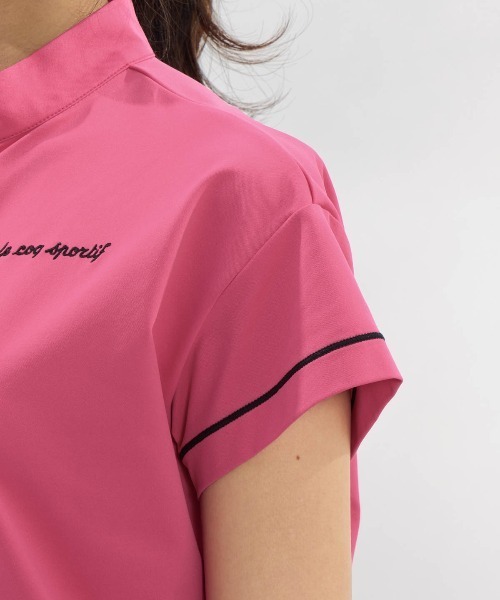 le coq sportif GOLF(ルコックスポルティフゴルフ)の「【ワイドシルエット】ハーフジップ半袖シャツ(Tシャツ/カットソー・レディース・ホワイト/ピンク/ブルー/ブラック・3L/XL/L/M/S)」の16枚目の写真