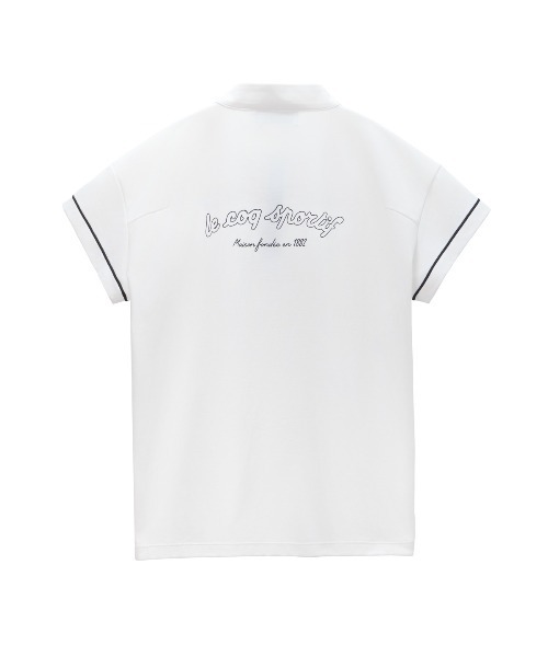 le coq sportif GOLF(ルコックスポルティフゴルフ)の「【ワイドシルエット】ハーフジップ半袖シャツ(Tシャツ/カットソー・レディース・ホワイト/ピンク/ブルー/ブラック・3L/XL/L/M/S)」の5枚目の写真