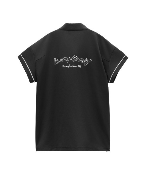 le coq sportif GOLF(ルコックスポルティフゴルフ)の「【ワイドシルエット】ハーフジップ半袖シャツ(Tシャツ/カットソー・レディース・ホワイト/ピンク/ブルー/ブラック・3L/XL/L/M/S)」の6枚目の写真