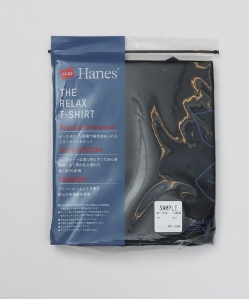 HANES(ヘインズ)の「【Hanes/ヘインズ】メンズ Hanes THE RELAX リラックスフィット モックネックTシャツ(Tシャツ/カットソー・メンズ・ブラック/ホワイト・XL/L/M/S)」の9枚目の写真