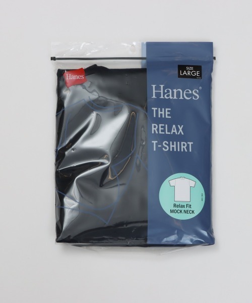 HANES(ヘインズ)の「【Hanes/ヘインズ】メンズ Hanes THE RELAX リラックスフィット モックネックTシャツ(Tシャツ/カットソー・メンズ・ブラック/ホワイト・XL/L/M/S)」の10枚目の写真