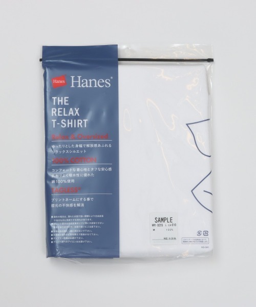 HANES(ヘインズ)の「【Hanes/ヘインズ】メンズ Hanes THE RELAX リラックスフィット モックネックTシャツ(Tシャツ/カットソー・メンズ・ブラック/ホワイト・XL/L/M/S)」の7枚目の写真