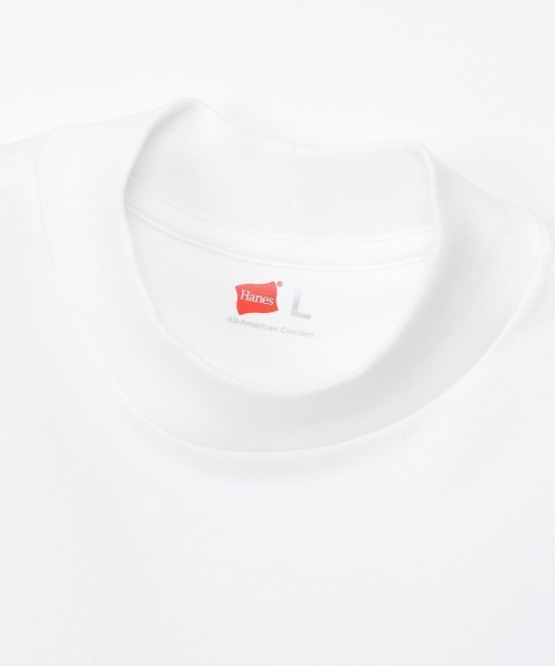 HANES(ヘインズ)の「【Hanes/ヘインズ】メンズ Hanes THE RELAX リラックスフィット モックネックTシャツ(Tシャツ/カットソー・メンズ・ブラック/ホワイト・XL/L/M/S)」の6枚目の写真