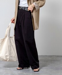 MAQWEL（マクウェル）の「【MAQWEL/マクウェル】ウォッシャブルカーブチノパンツ（チノパンツ）」