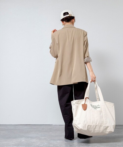 MAQWEL（マクウェル）の「【MAQWEL/マクウェル】ウォッシャブルカーブチノパンツ（チノパンツ・レディース・ブラック/ベージュ・M/S）」の5枚目の写真