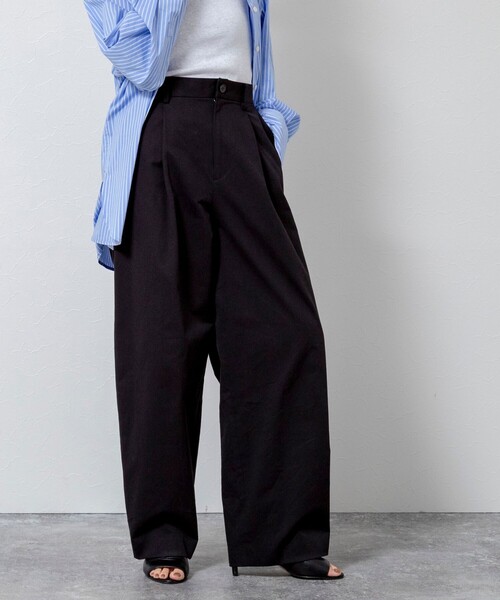 MAQWEL（マクウェル）の「【MAQWEL/マクウェル】ウォッシャブルカーブチノパンツ（チノパンツ・レディース・ブラック/ベージュ・M/S）」の22枚目の写真