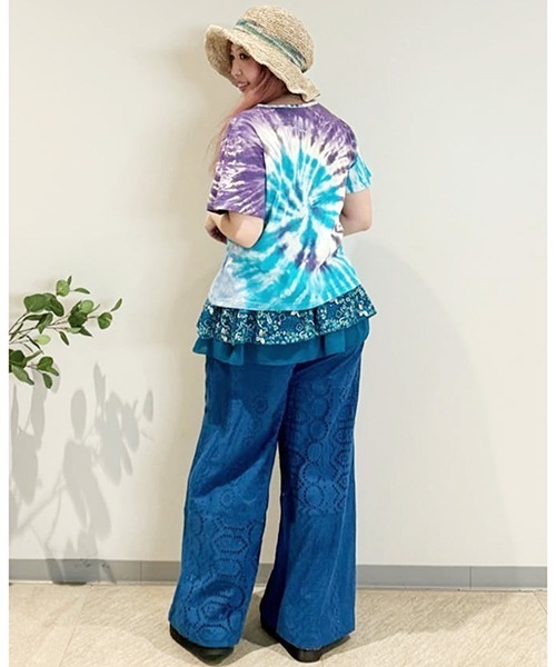 チャイハネ（チャイハネ）の「【チャイハネ】ヒピタイTシャツ（Tシャツ/カットソー・レディース・ブルー/ベージュ/オレンジ・FREE）」の16枚目の写真