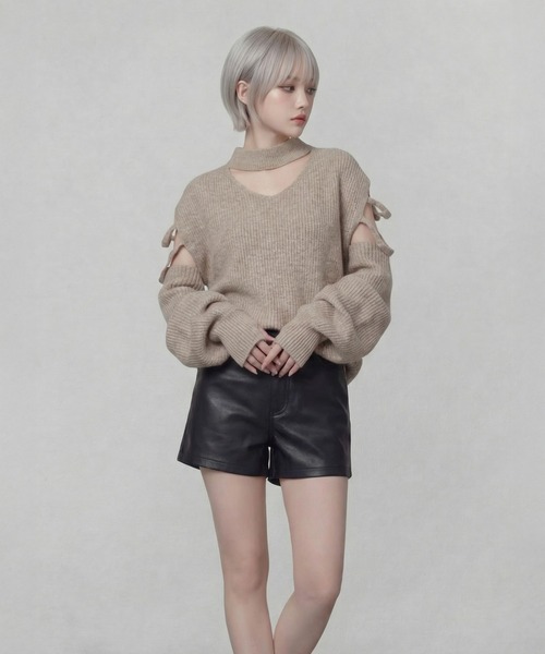 DURAS(デュラス)の「アームカバー+スリーブレスニットトップ(ニット/セーター・レディース・グレー/ホワイト/ベージュ・FREE)」の22枚目の写真