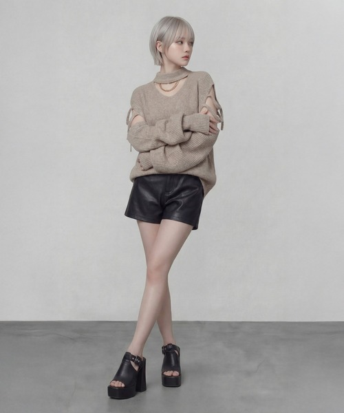 DURAS（デュラス）の「アームカバー+スリーブレスニットトップ（ニット/セーター・レディース・グレー/ホワイト/ベージュ・FREE）」の18枚目の写真