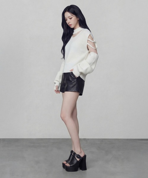 DURAS(デュラス)の「アームカバー+スリーブレスニットトップ(ニット/セーター・レディース・グレー/ホワイト/ベージュ・FREE)」の15枚目の写真