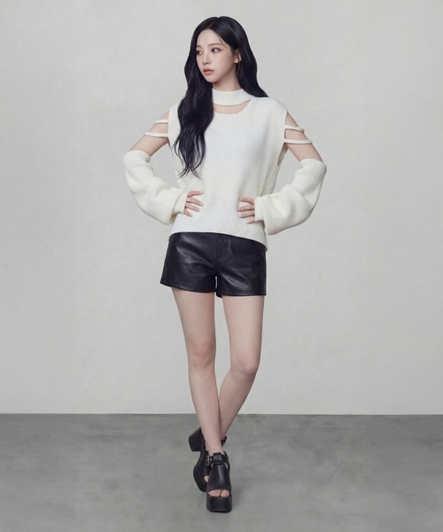 DURAS(デュラス)の「アームカバー+スリーブレスニットトップ(ニット/セーター・レディース・グレー/ホワイト/ベージュ・FREE)」の16枚目の写真