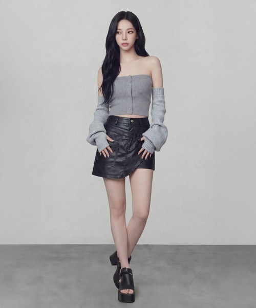 DURAS(デュラス)の「アームカバー+スリーブレスニットトップ(ニット/セーター・レディース・グレー/ホワイト/ベージュ・FREE)」の11枚目の写真