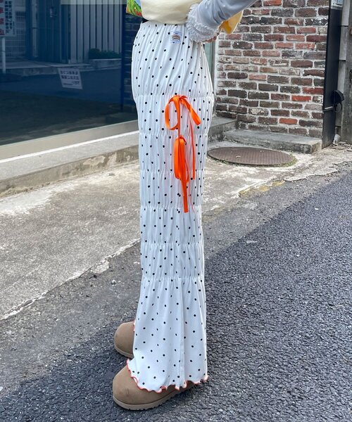 HELLO.SANFRANCISCO(ハローサンフランシスコ)の「【HELLO.SANFRANCISCO/ハローサンフランシスコ】ドット柄シャーリングパンツ(その他パンツ・レディース・ブラック/ホワイト・MEDIUM/SMALL)」の16枚目の写真