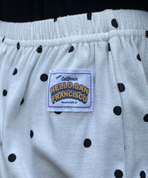 HELLO.SANFRANCISCO(ハローサンフランシスコ)の「【HELLO.SANFRANCISCO/ハローサンフランシスコ】ドット柄シャーリングパンツ(その他パンツ・レディース・ブラック/ホワイト・MEDIUM/SMALL)」の18枚目の写真