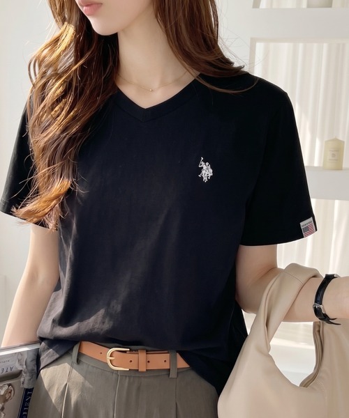 セール】【Ada.別注 U.S. POLO ASSN】コンパクト Vネック Tシャツ（T