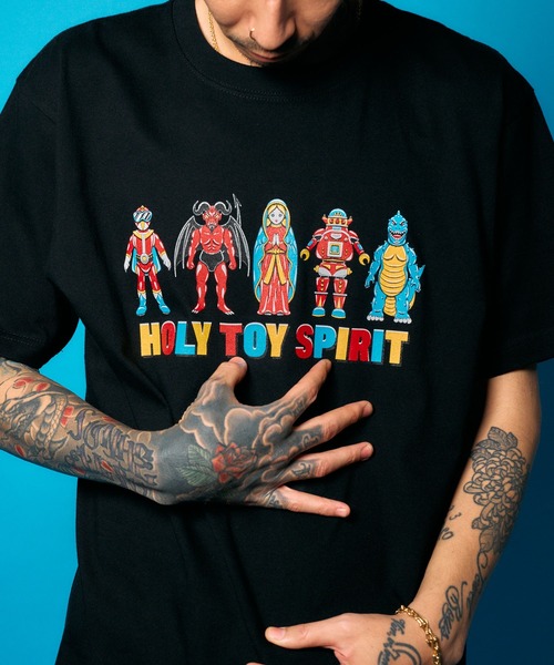 Subciety(サブサエティ)の「Holy toy spirit tee(Tシャツ/カットソー・メンズ・ブラック×ブラック/ブラック/ホワイト×ブラック/ホワイト・SMALL/MEDIUM/LARGE/X-LARGE/XX-LARGE)」の15枚目の写真
