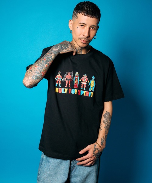 Subciety(サブサエティ)の「Holy toy spirit tee(Tシャツ/カットソー・メンズ・ブラック×ブラック/ブラック/ホワイト×ブラック/ホワイト・SMALL/MEDIUM/LARGE/X-LARGE/XX-LARGE)」の14枚目の写真