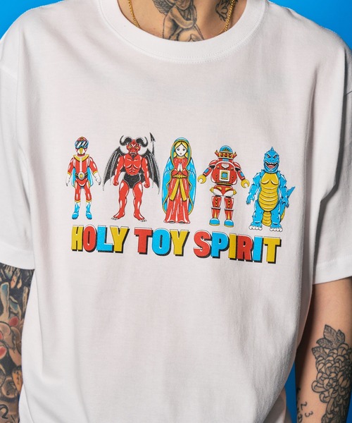 Subciety(サブサエティ)の「Holy toy spirit tee(Tシャツ/カットソー・メンズ・ブラック×ブラック/ブラック/ホワイト×ブラック/ホワイト・SMALL/MEDIUM/LARGE/X-LARGE/XX-LARGE)」の11枚目の写真