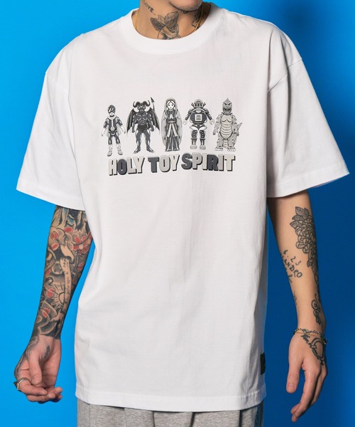 Subciety(サブサエティ)の「Holy toy spirit tee(Tシャツ/カットソー・メンズ・ブラック×ブラック/ブラック/ホワイト×ブラック/ホワイト・SMALL/MEDIUM/LARGE/X-LARGE/XX-LARGE)」の13枚目の写真