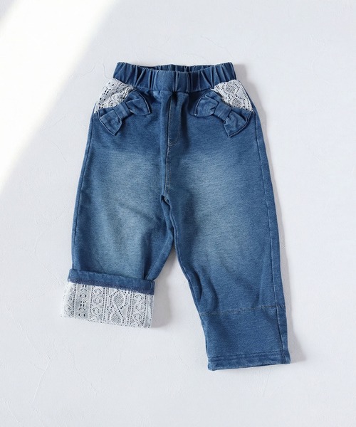 Rora(ローラ)の「ラピス ロールアップ ハーフパンツ(デニムパンツ・キッズ・ブルー・150cm/140cm/130cm/120cm/110cm)」の15枚目の写真