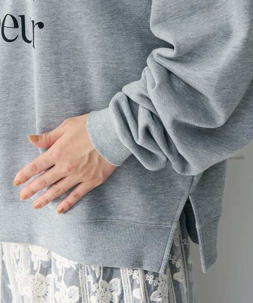 Green　Parks（グリーンパークス）の「オーバーサイズロゴ裏毛プルオーバー（スウェット・レディース・ホワイト系その他2/チャコールグレー/杢グレー・FREE）」の5枚目の写真