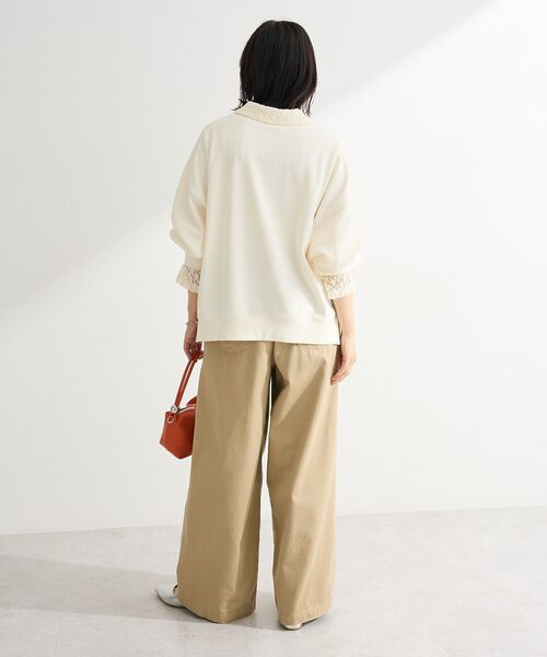 Green　Parks（グリーンパークス）の「オーバーサイズロゴ裏毛プルオーバー（スウェット・レディース・ホワイト系その他2/チャコールグレー/杢グレー・FREE）」の9枚目の写真