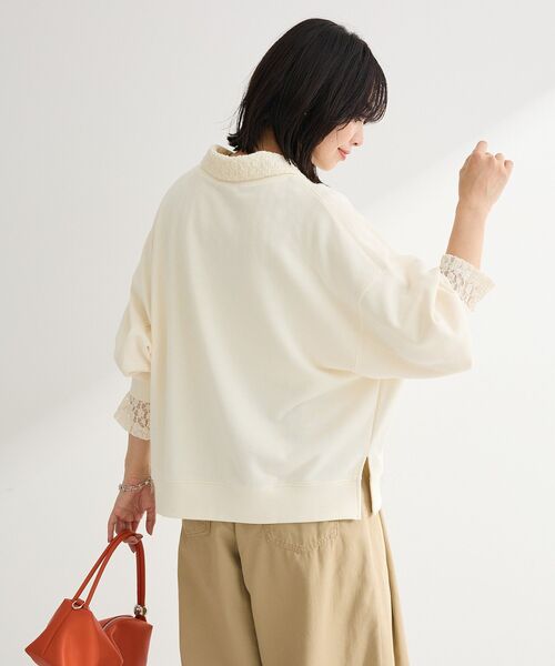 Green　Parks（グリーンパークス）の「オーバーサイズロゴ裏毛プルオーバー（スウェット・レディース・ホワイト系その他2/チャコールグレー/杢グレー・FREE）」の12枚目の写真