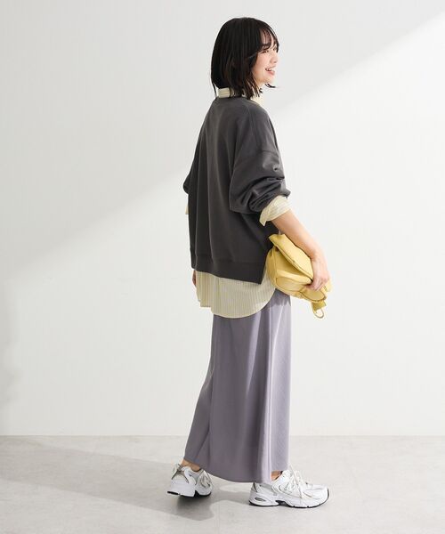 Green　Parks（グリーンパークス）の「オーバーサイズロゴ裏毛プルオーバー（スウェット・レディース・ホワイト系その他2/チャコールグレー/杢グレー・FREE）」の14枚目の写真