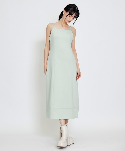 REDYAZEL(レディアゼル)の「【セットアップ可能】バイカラーステッチカットロングワンピース(ワンピース・レディース・キナリ/ミント/ネイビー・FREE)」の19枚目の写真