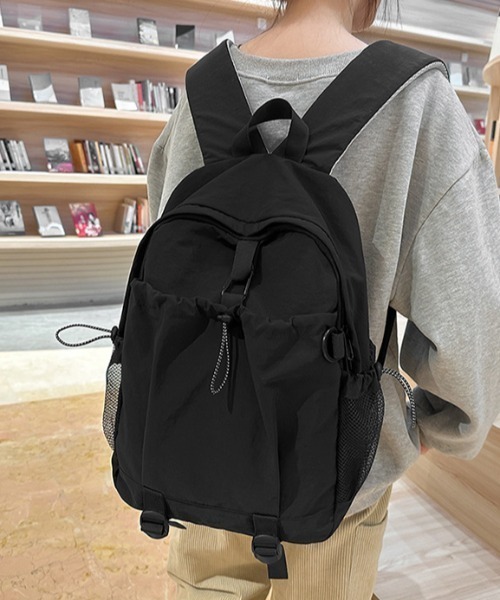 Teem Store(チームストア)の「【A4対応/大容量】【ユニセックス】サイドポケット軽量バックパック(バックパック/リュック・レディース・ホワイト/ワイン/ブラック/オレンジ・F)」の20枚目の写真