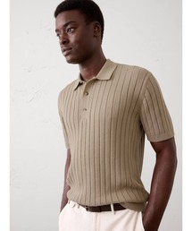 専用出品！BANANA REPUBLIC ストライプ柄ジャガード編みニットポロ BANANA REPUBLIC ニットポロ」に該当するメンズファッション通販