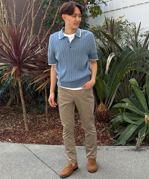 BANANA REPUBLIC FACTORY STORE(バナナリパブリック ファクトリーストア)の「BANANA REPUBLIC FACTORY STORE ワイドリブ セーター ポロシャツ(ニット/セーター・メンズ・ベージュ系その他/ピンク/ホワイト/ベージュ/ネイビー/ライトブルー・S/M/L/XL)」の15枚目の写真