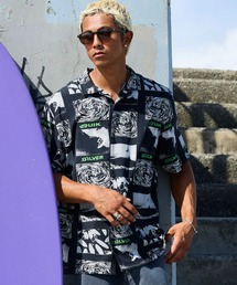QUIKSILVER メンズ MERCURY TUBES 半袖レーヨンシャツ <MERCURY COLLECTION>【2026年春夏モデル】/総柄オープンカラーシャツ