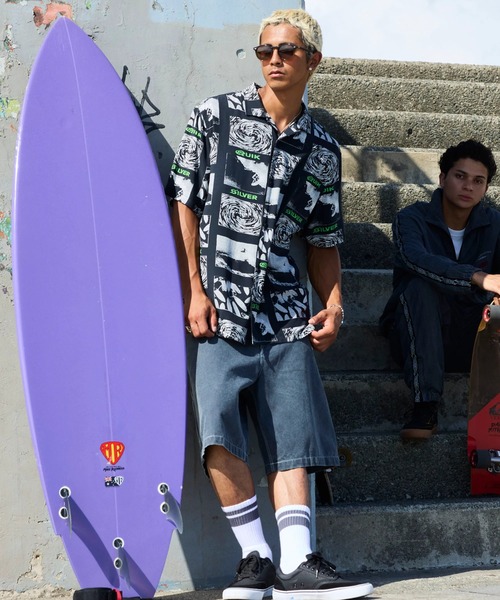 Quiksilver(クイックシルバー)の「QUIKSILVER メンズ MERCURY TUBES 半袖レーヨンシャツ <MERCURY COLLECTION>【2026年春夏モデル】/総柄オープンカラーシャツ(シャツ/ブラウス・メンズ・ブラック系その他・LARGE/MEDIUM/SMALL)」の5枚目の写真