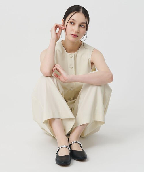 MOHI（モヒ）の「【別注】＜MOHI...＞メタルバーベルト フラットシューズ（パンプス・レディース・ブラック/ダークブラウン・38/37/36/39）」の5枚目の写真