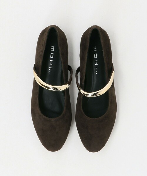 MOHI（モヒ）の「【別注】＜MOHI...＞メタルバーベルト フラットシューズ（パンプス・レディース・ブラック/ダークブラウン・38/37/36/39）」の8枚目の写真