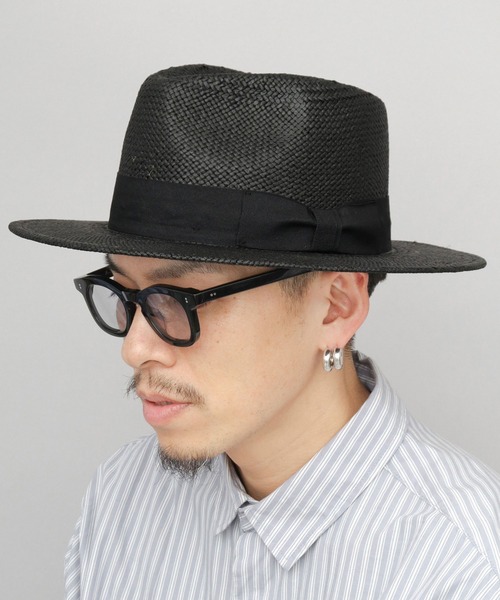 ReqHatter（レックハッター）の「フラット ロングブリム ペーパー 中折れハット つば広ハット（ハット・メンズ・ブラック/キャメル/ベージュ・FREE）」の2枚目の写真